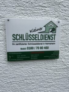 Galerie 5 Firmenschild Kleiner Schlüsseldienst in Heimsheim